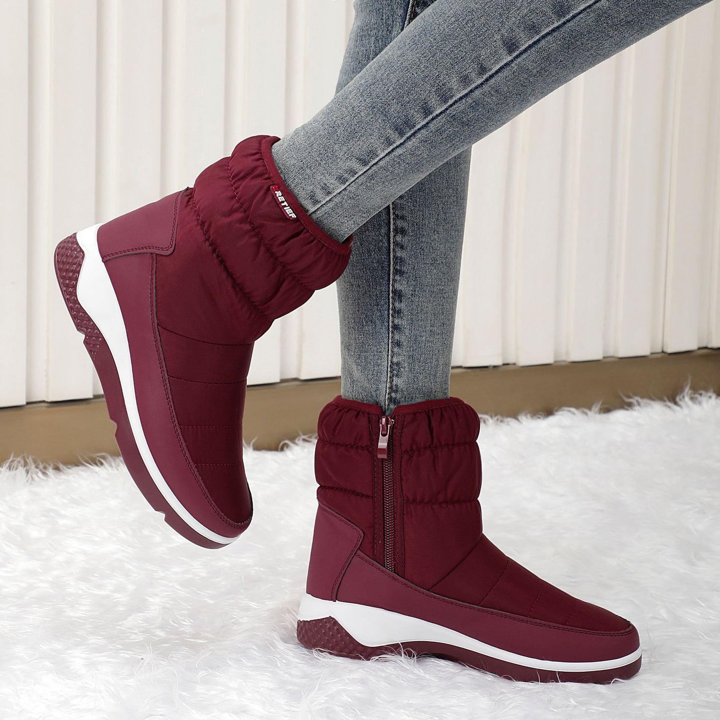 Dames Sneeuwboots Warm Waterdicht Gewatteerd Winterboot