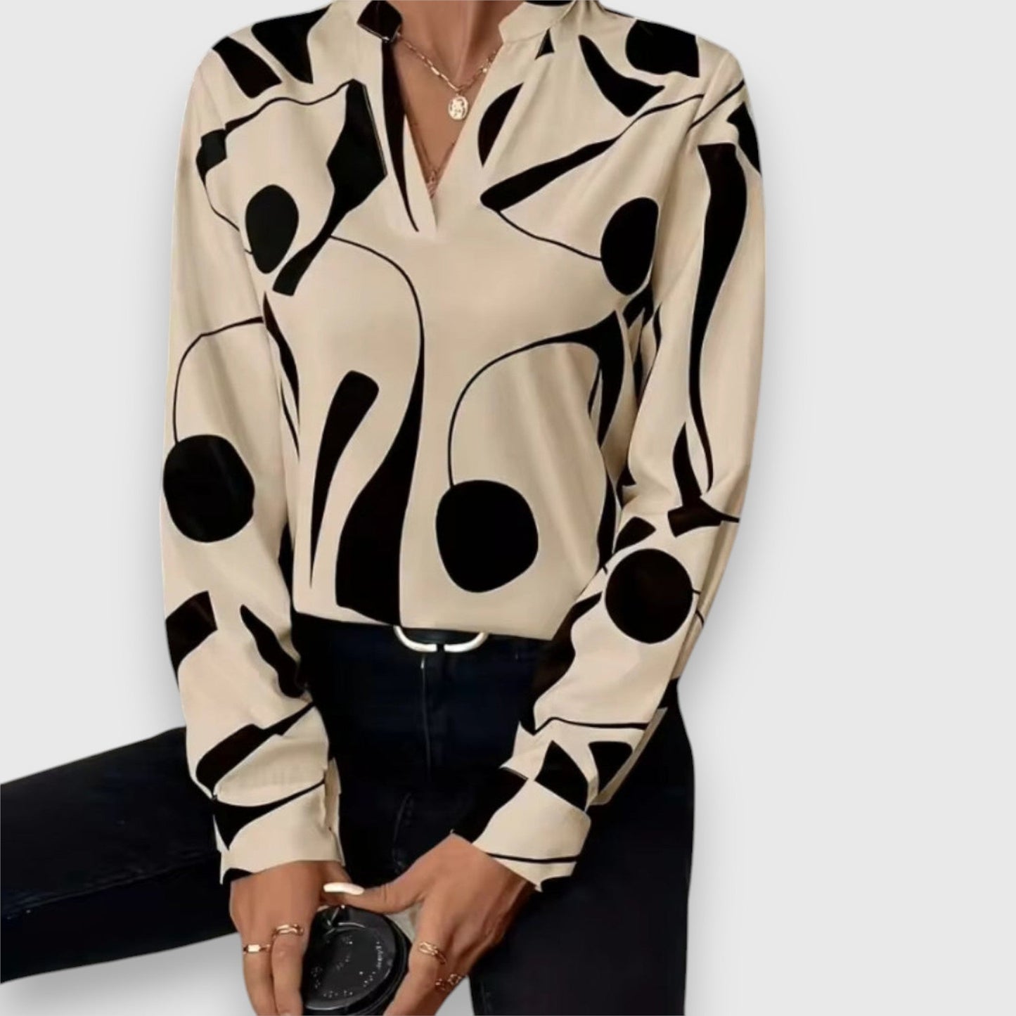 Dames Blouse Grafisch Patroon Regular Fit