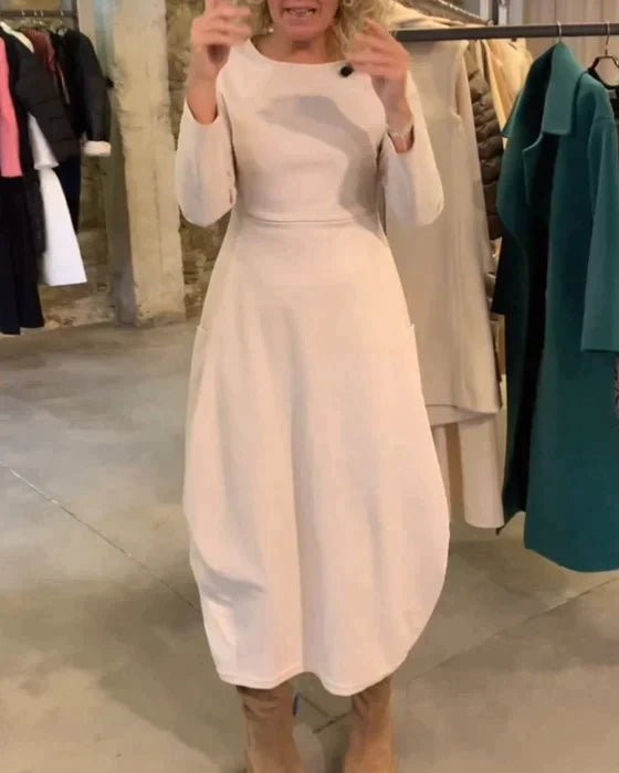 Jurk met Ronde Halslijn Veelzijdig All Day Wear
