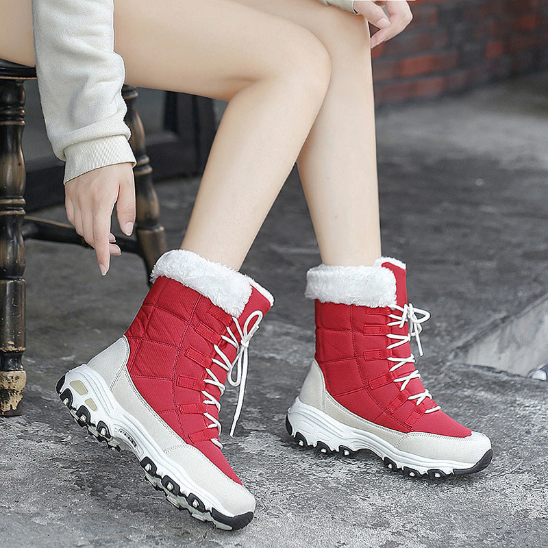 Dames Winterboots Warm en Zachte Voering met Veters