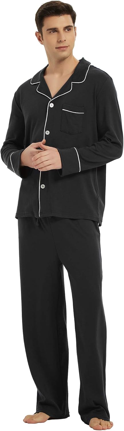 Heren Pyjama Katoen Comfortabel Leo