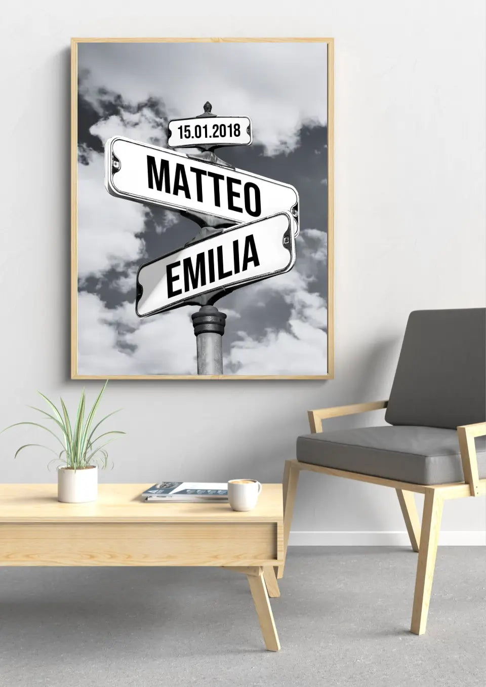 Liefdesposter voor Paar Straatnaambord