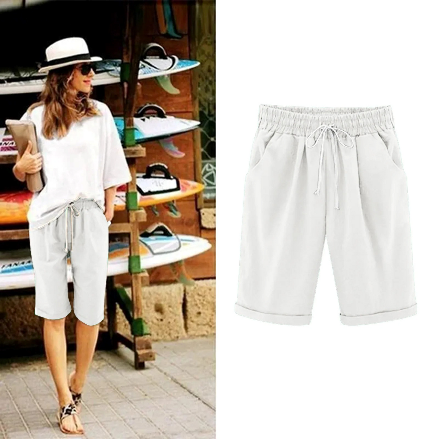 Dames Shorts Katoen Luchtig en Comfortabel Zomerbroek