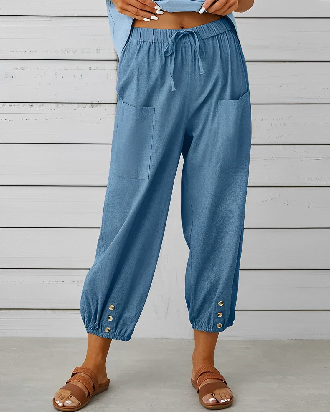 Wijde Hoge Taille Broek Comfortabel Zwart