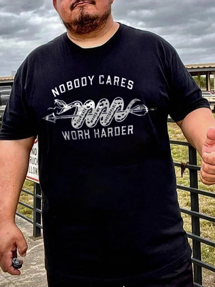 Plus Size Statement T-shirt met Leuke Tekst