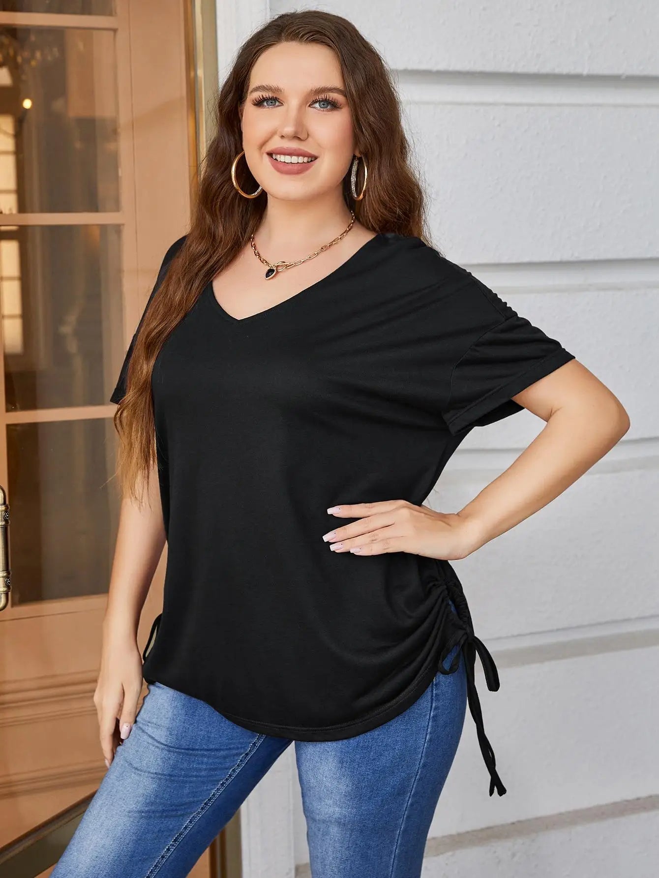 Plus-Size Top voor Vrouwen Losse Fit Trendy