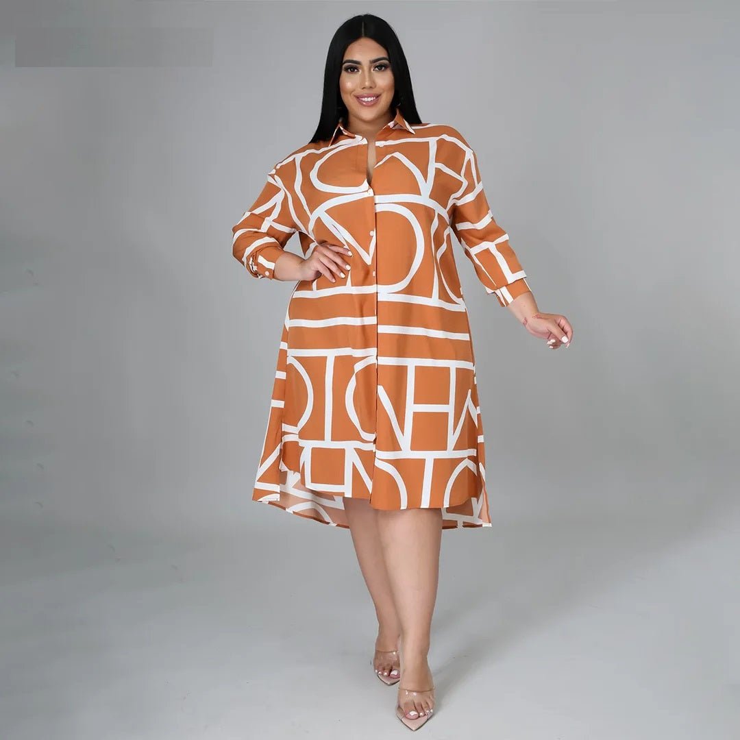 Plus-Size Jurk Casual en Uniek voor Vrouw