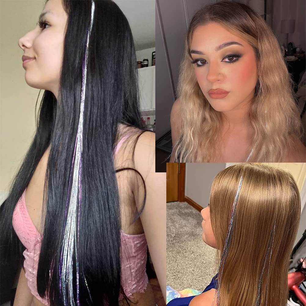 Haar Tinsel Kit Glitter Strengen voor Feestelijke Haarversiering