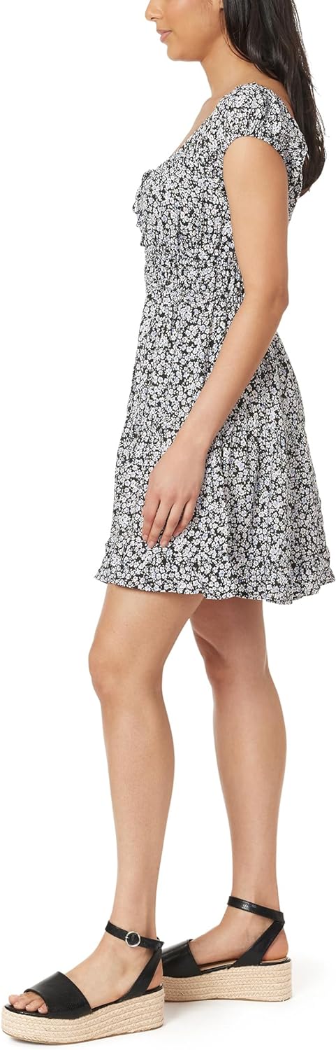 Bloemenveld Nikki Rayon Challis Prairie Mini Jurk voor Vrouwen