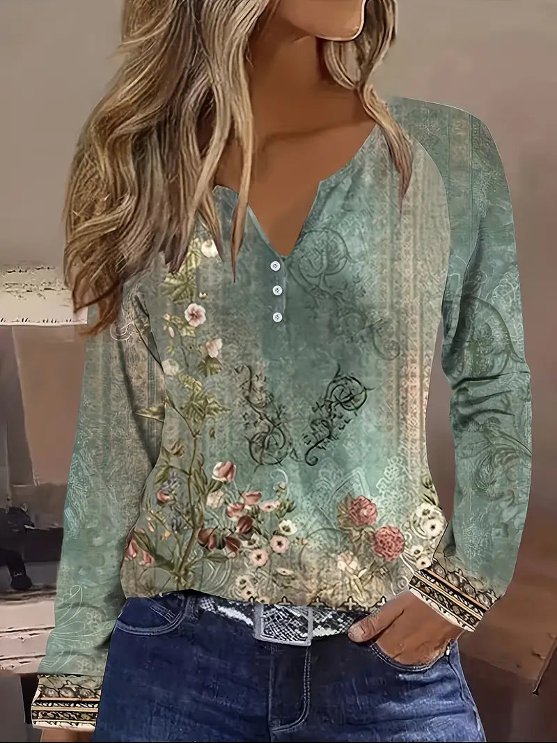 Vrouwen T-shirt met Bloemenprint Zomerkleding - Mode Vibes