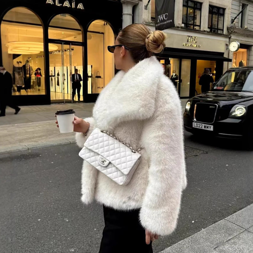 Dames Faux Fur Jas Stijlvol Luxe Bontlook