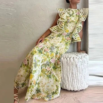 Vrouwelijke Jurk met Bloemenprint Zomerjurk