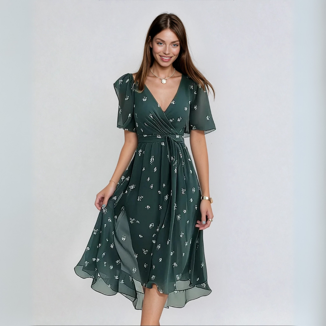 Dames Elegante Jurk Korte Mouw - Mode Vibes