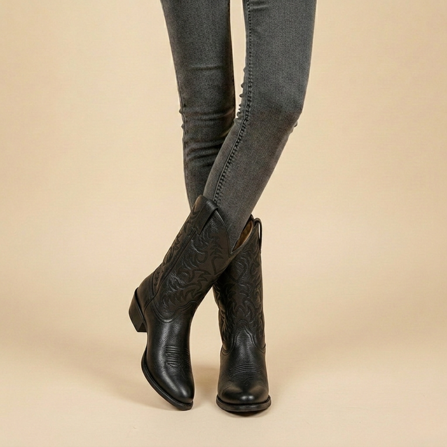 Myrthe | Premium leren cowboylaarzen in westernstijl