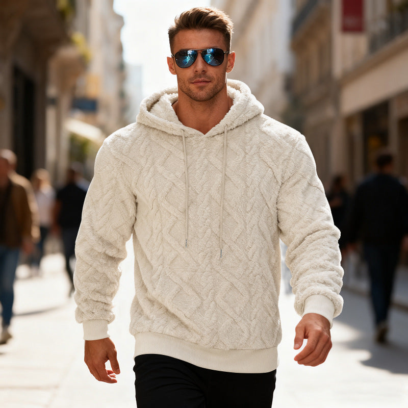 Fleece Sweater Zacht Warm Lichtgrijs Zwart Bruin