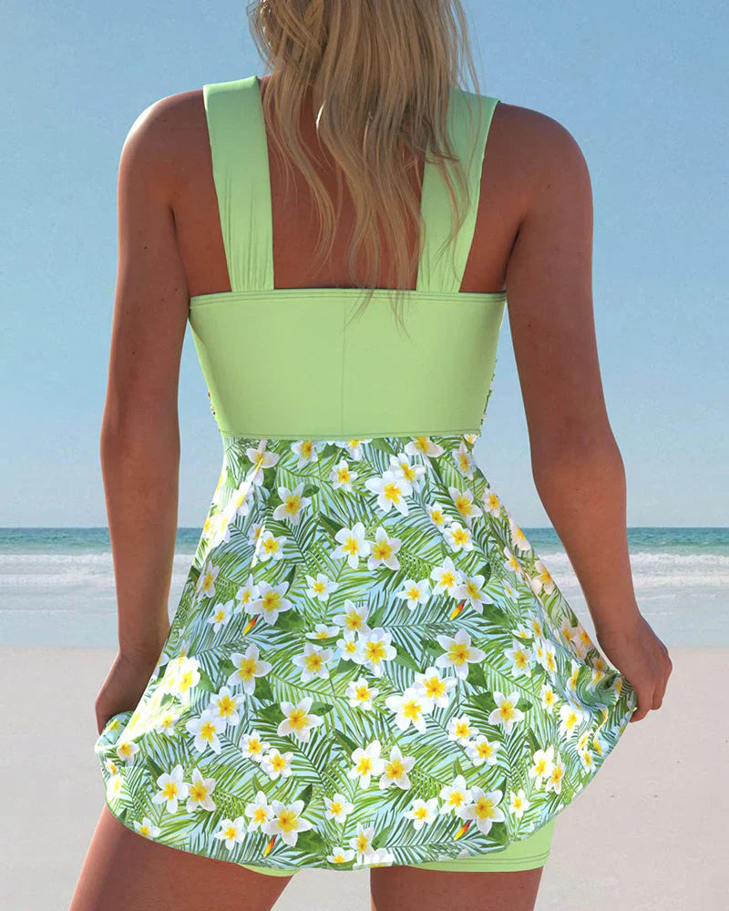 Badpakset Bloemenprint Vrouw