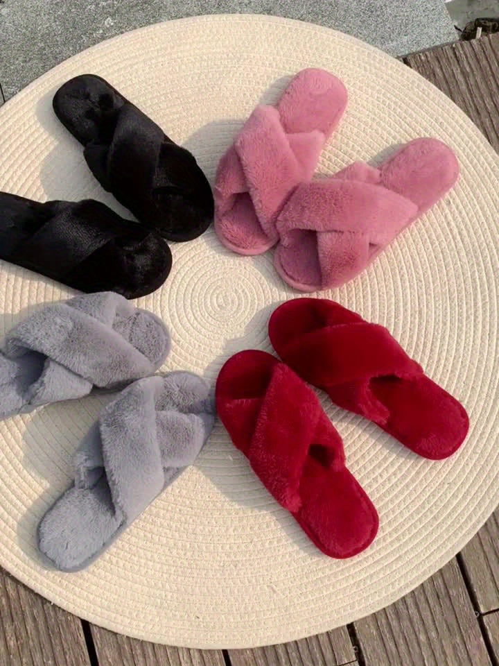 Bianca | Pantofole eleganti con punta aperta