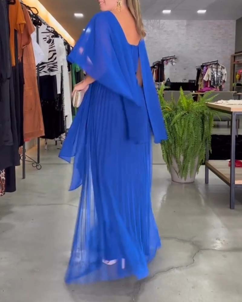 MaxiJurk Ronde Halslijn Elegante Vrouwelijke Zomerjurk
