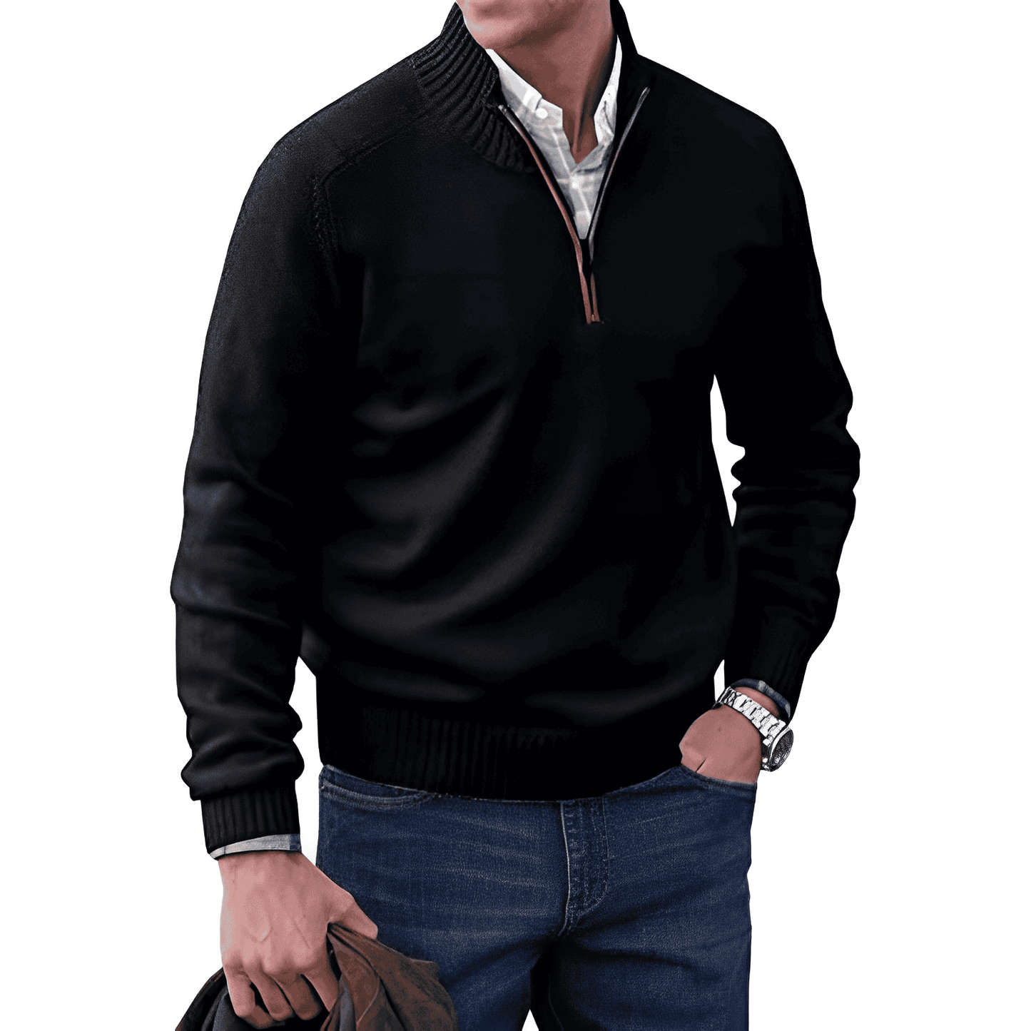 Herentrui Luxe Kasjmier Rits Blazer