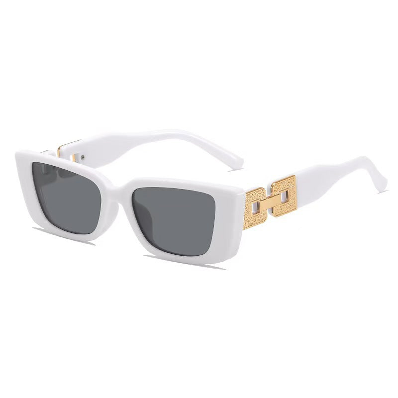 Dames Zonnebril Vierkant Montuur Goudkleurig Frame