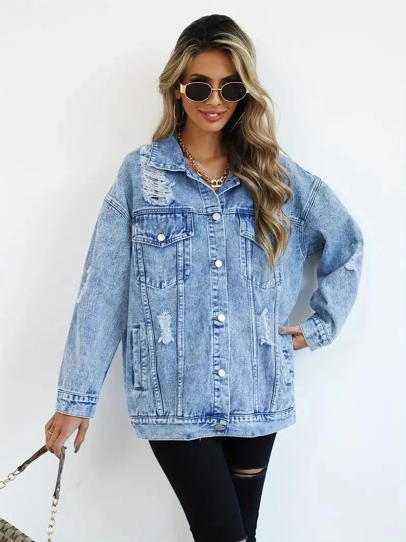 Dames Jeansjack Waterdicht Gevoerd Extra Large