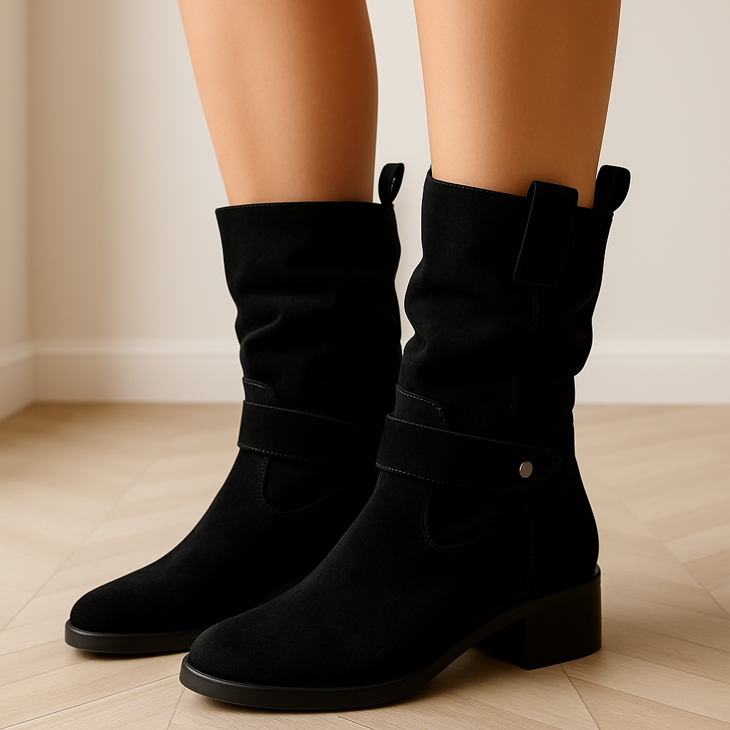 Suede Laarsjes Dames Modieus Comfortabel