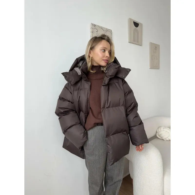 Dikke Puffer Jas voor Vrouwen Oversized Warm