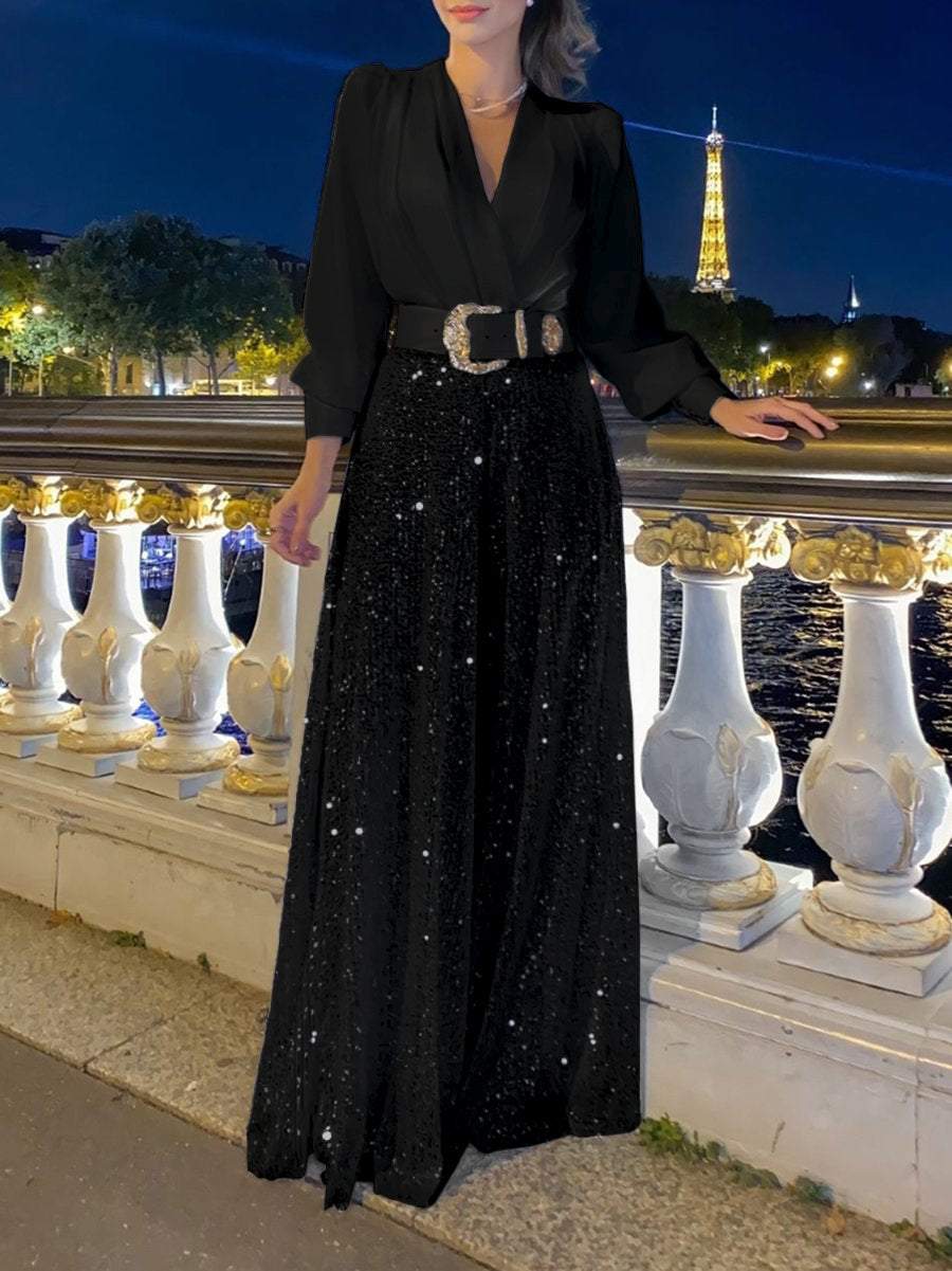 Damesjurk V-hals Stijlvol Elegante Avondjurk Elisa