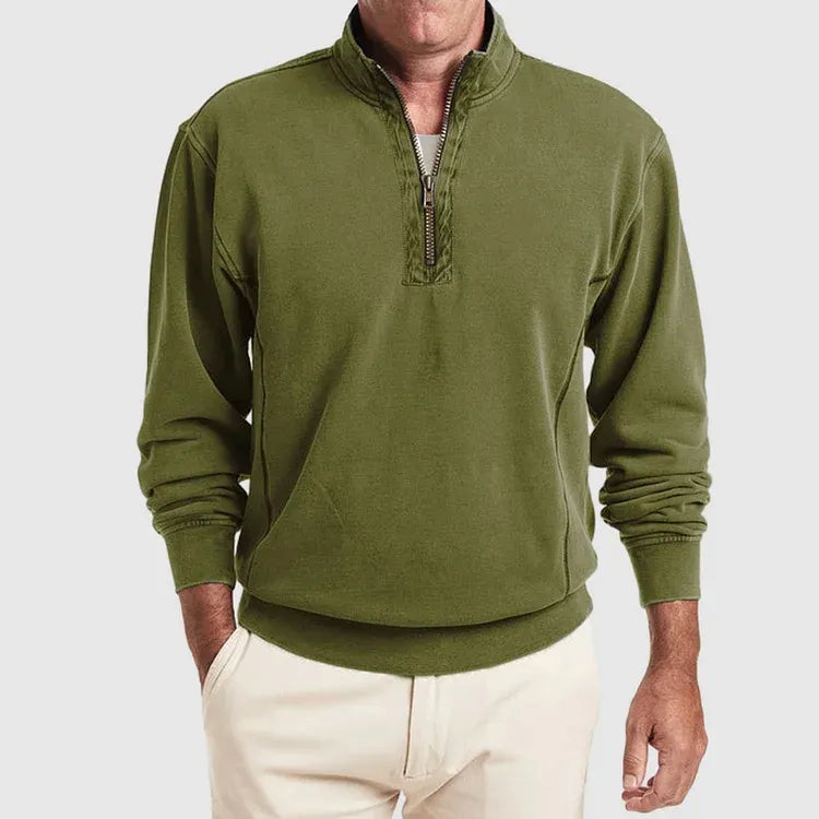 Poloshirt voor Heren met Kwartsluiting Kwaliteit Katoen