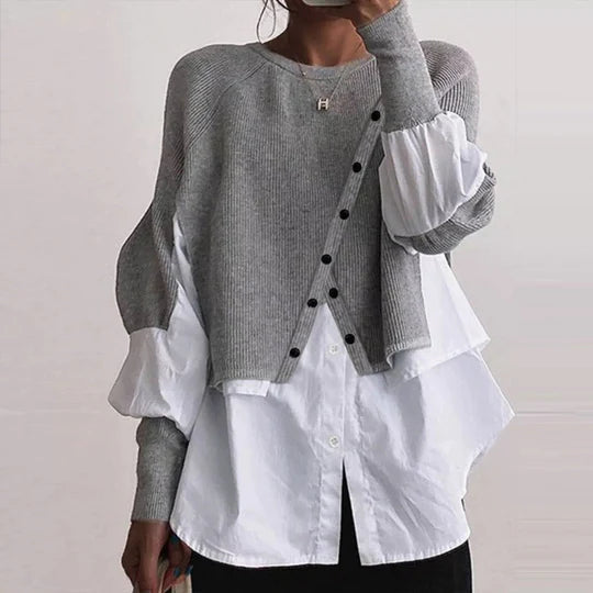 Dames Trui met Overshirt Elegant Design - Mode Vibes