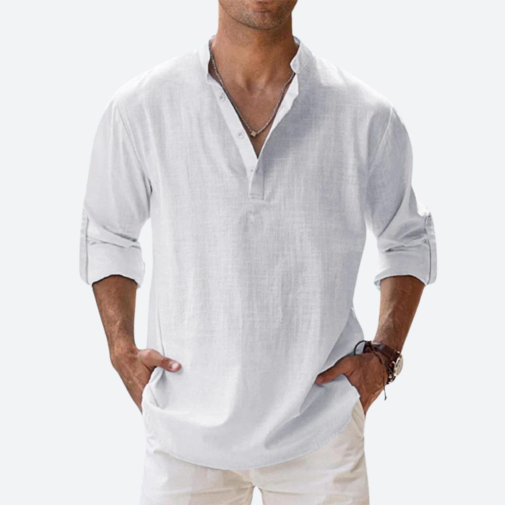 Linnen Overhemd Heren Lichtgewicht Zomerkleding