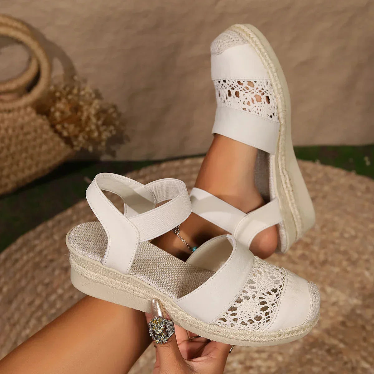 Dames Sandalen met Hak Gesloten Teen Comfortabel