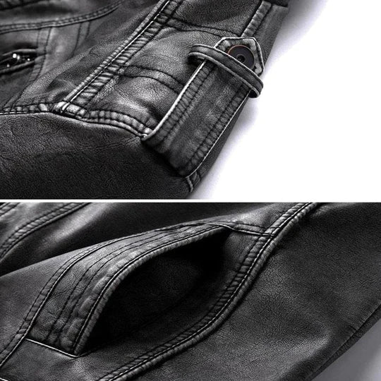 Leren Jacket voor Heren Stoer Biker Model