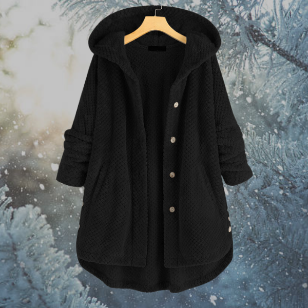 Dames Fleece Jas Met Capuchon Warm en Waterdicht