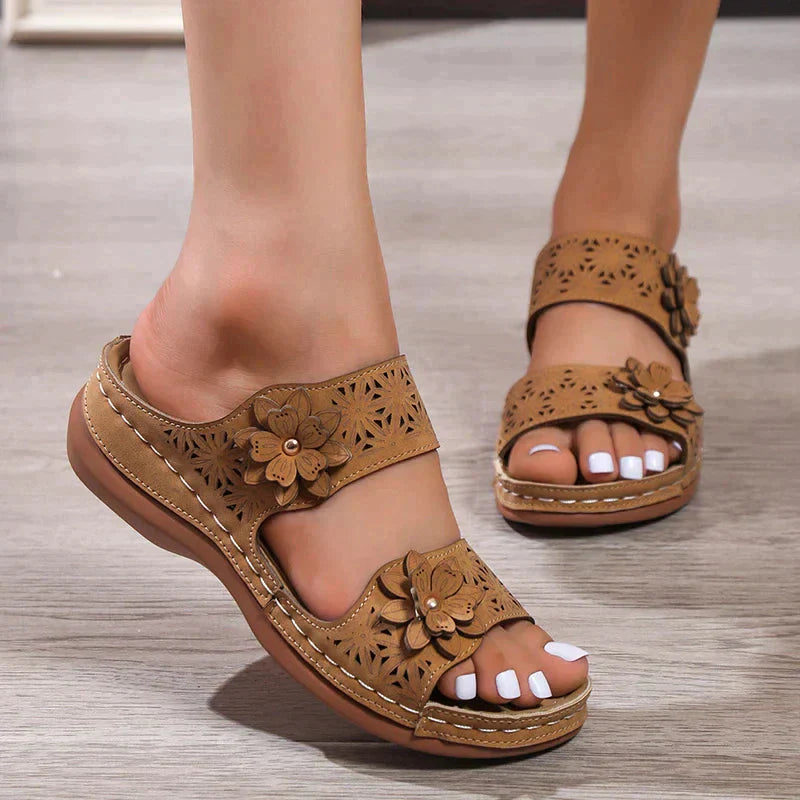 Velanora Orthosandalen - Wedge sandalen met bloemenpatroon
