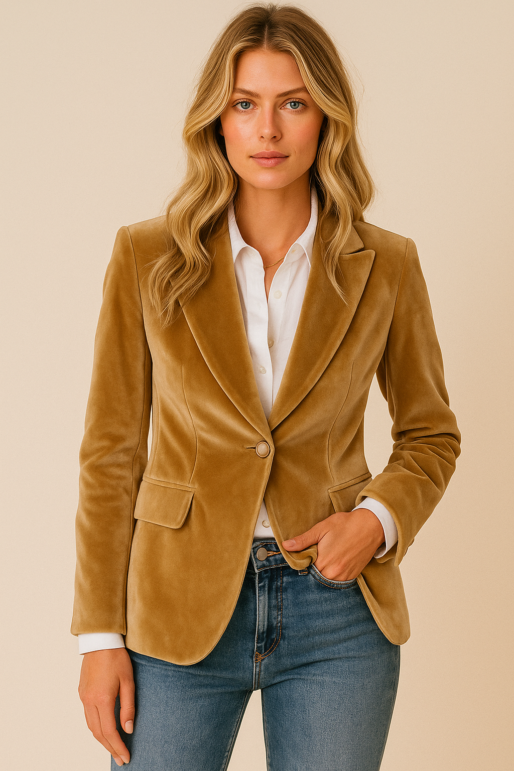 Dames Blazer Fluwelen Trendy Look