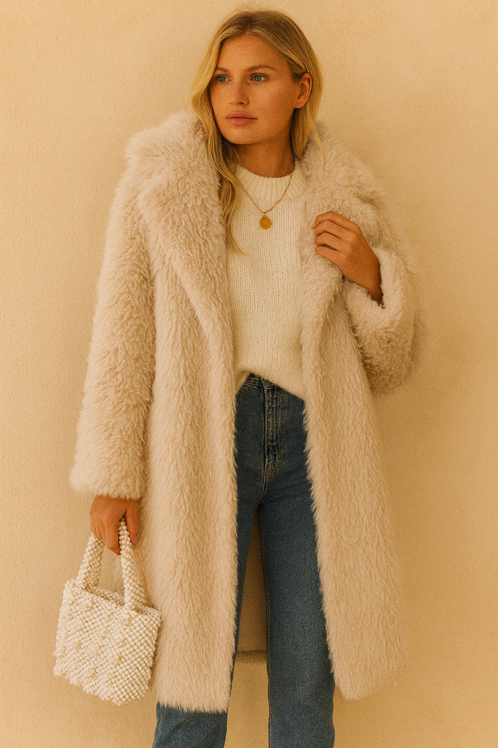 Dames Faux Fur Jas Lange Stijlvol Warmte