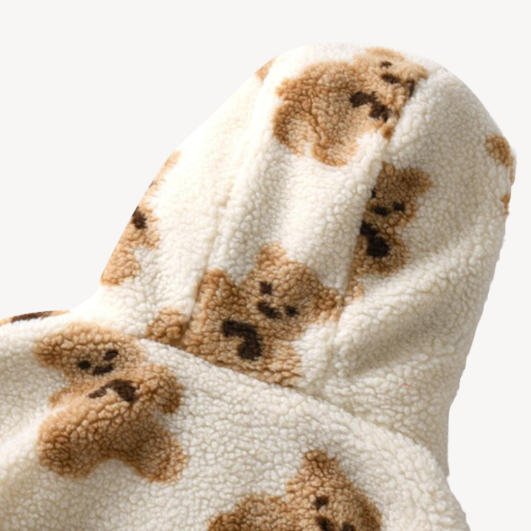 BerlinGlamour | Capuchonjas met teddybeerpatroon voor dames 5