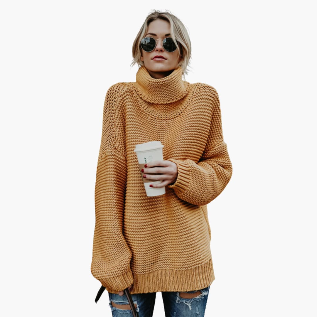 BerlinGlamour | Dames coltrui met geribbelde zoom 6