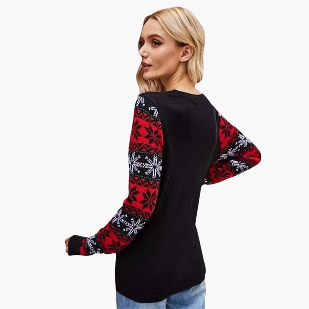 BerlinGlamour | Dames kersttrui met rendier 3