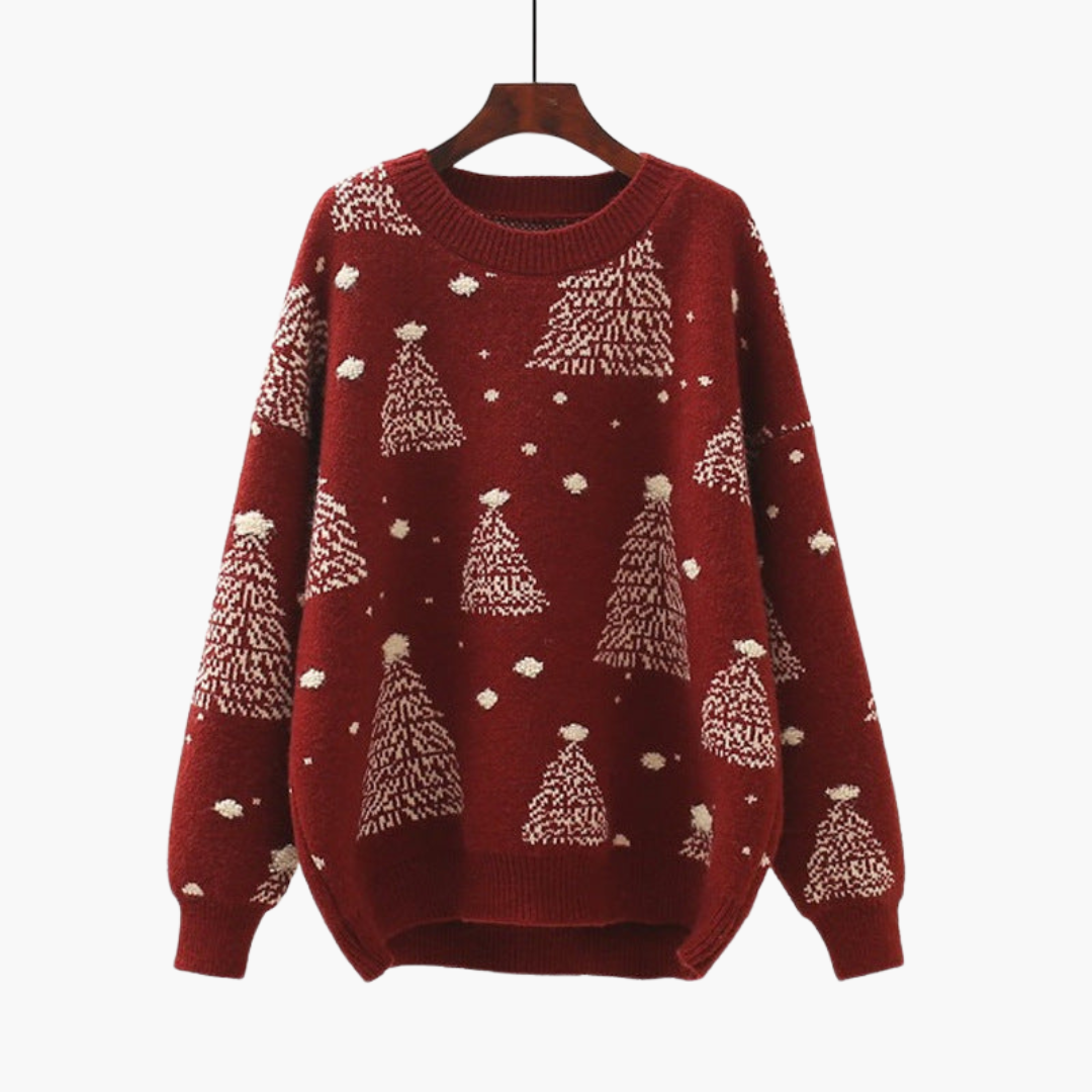 BerlinGlamour | Dames kersttrui met ronde hals 2