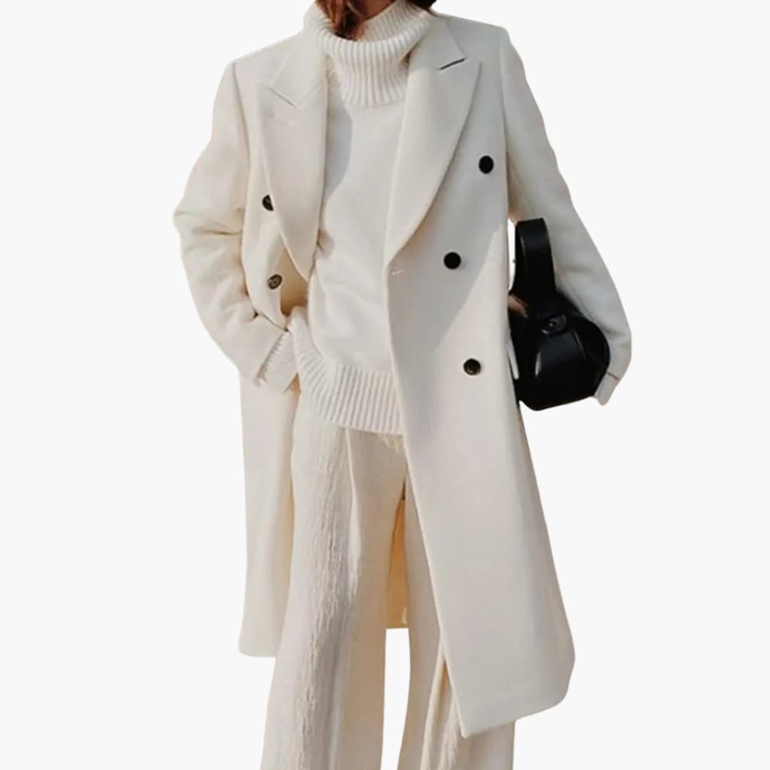 BerlinGlamour | Dames lange trenchcoat klassiek 1