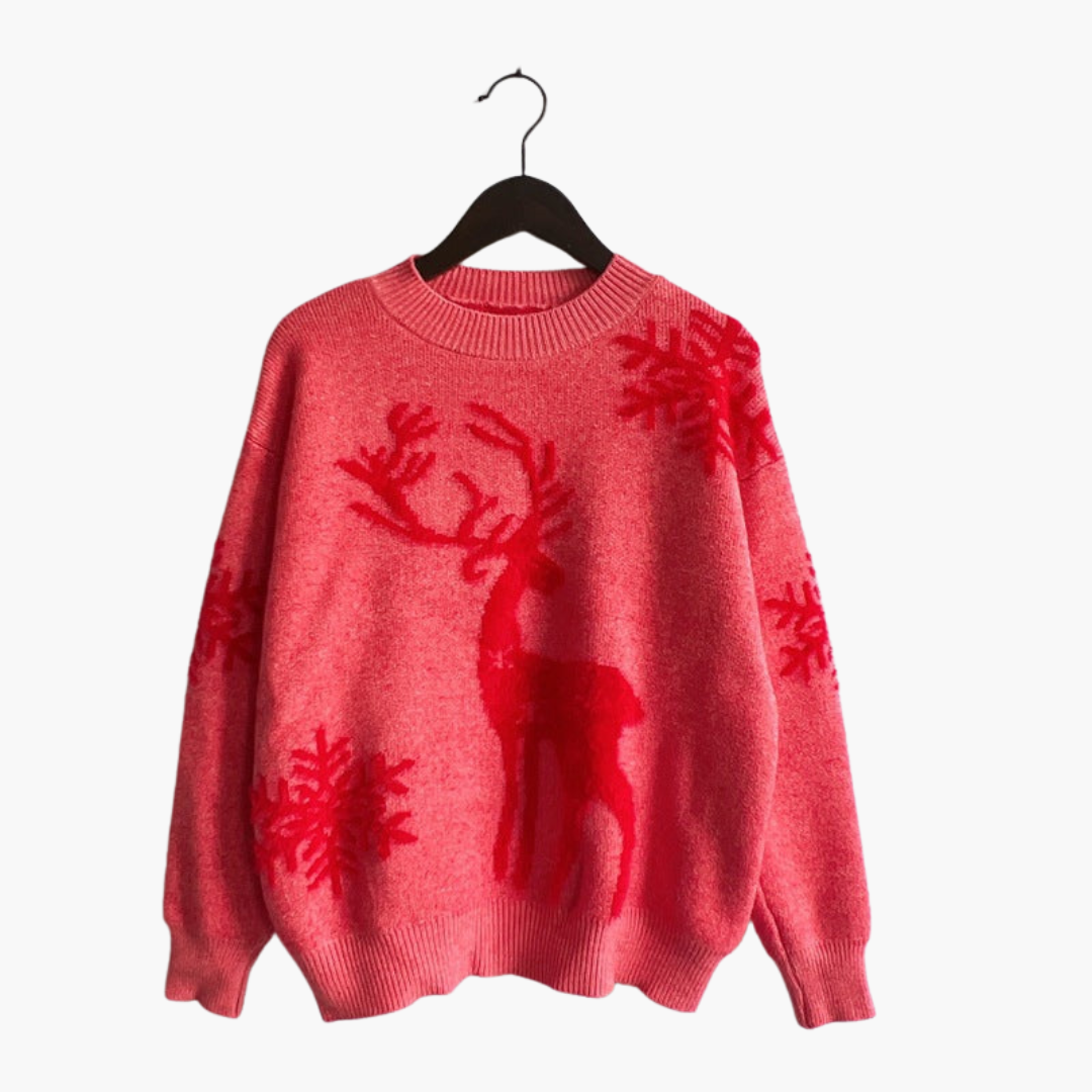 BerlinGlamour | Damestrui met rendiermotief en geribbelde details 8