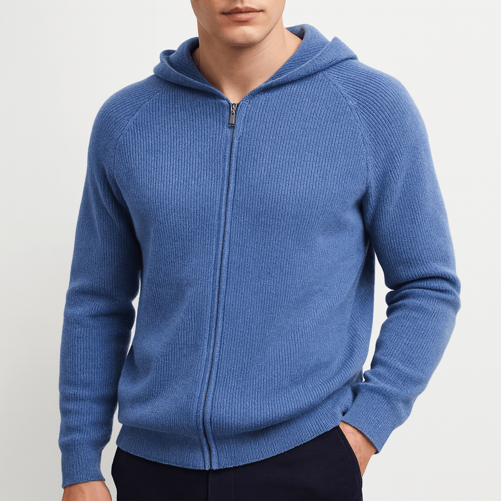 BerlinGlamour | Gebreide hoodie met rits 2