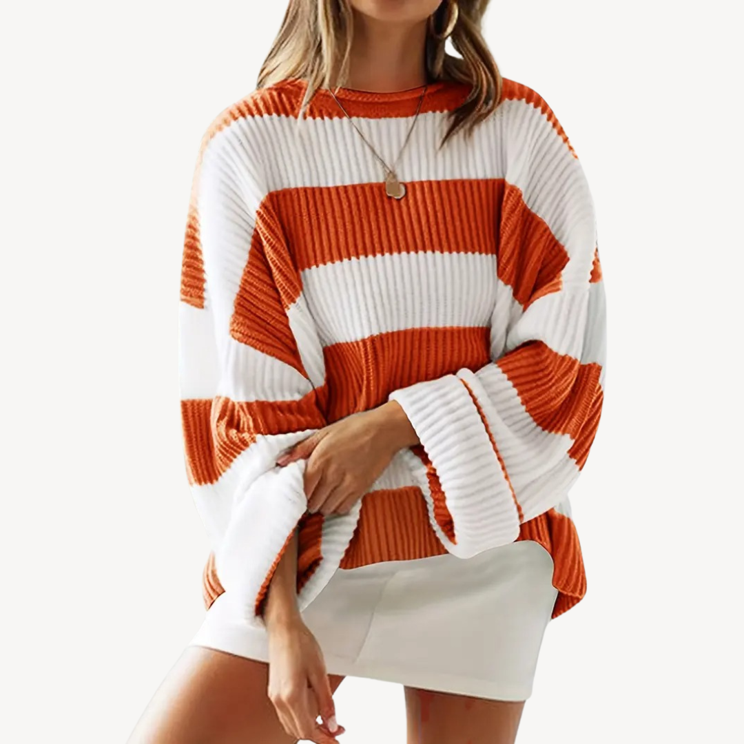 BerlinGlamour | Gestreepte oversized trui voor dames 11