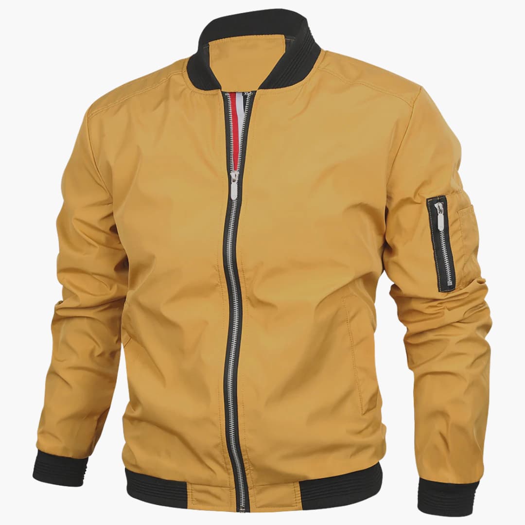 BerlinGlamour | Heren bomberjack met rits en elastische zoom 7