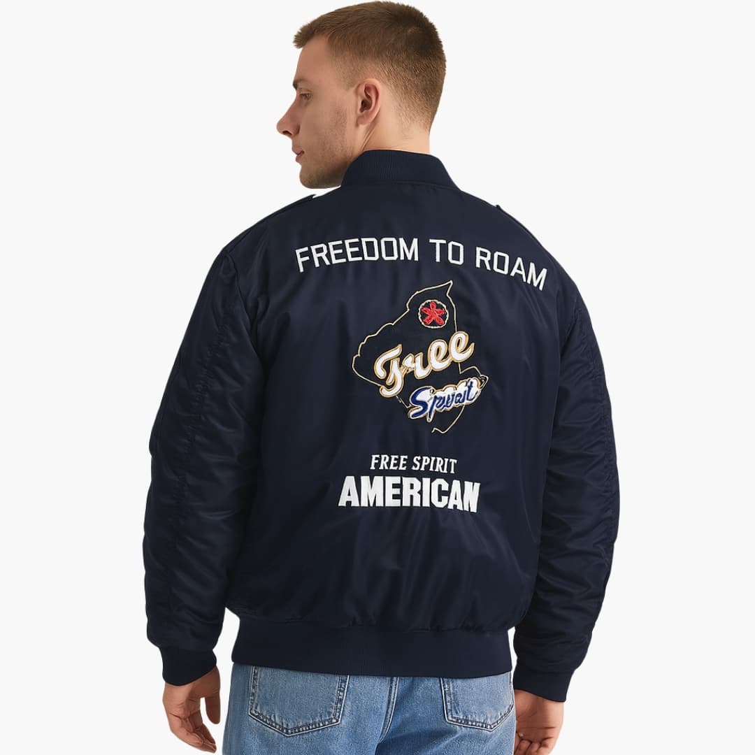 BerlinGlamour | Heren bomberjack met rits en patches 4