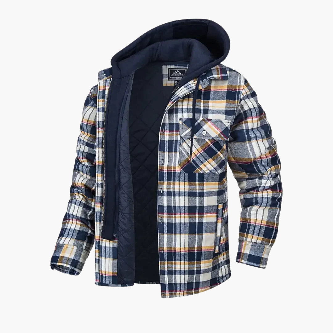 BerlinGlamour | Heren capuchonjack met ruitjesmotief voor de winter 4