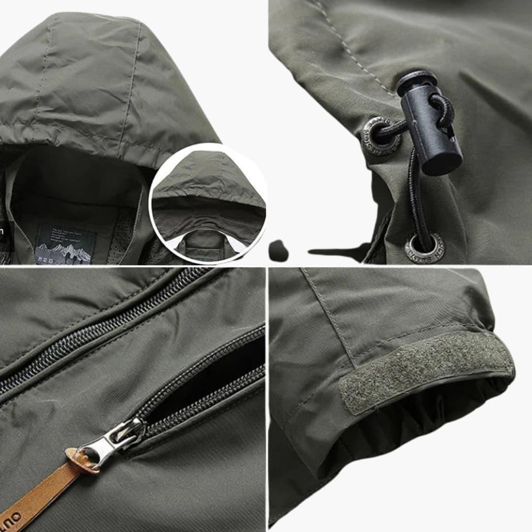 BerlinGlamour | Heren outdoorjack met capuchon 7