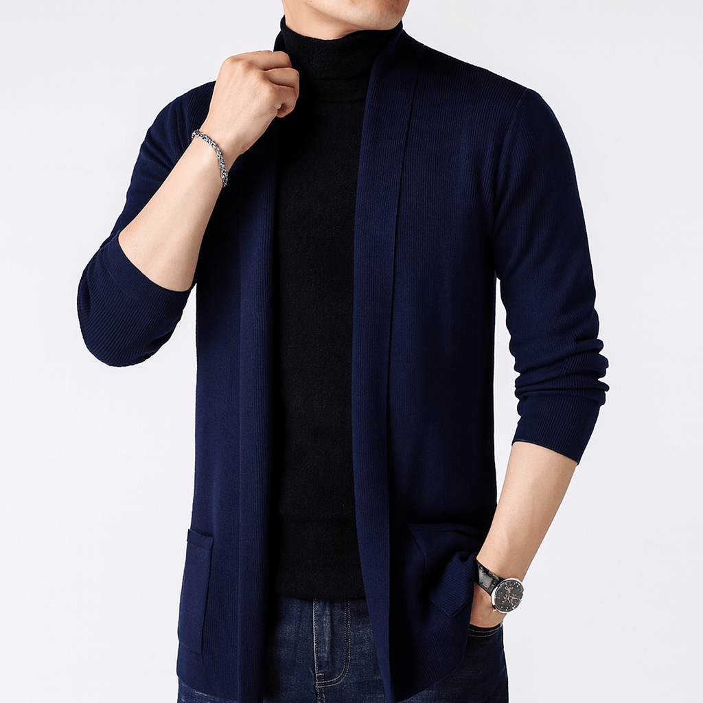 BerlinGlamour | Lang gebreid vest 4